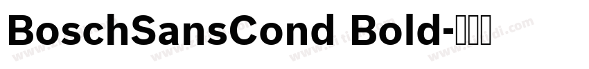BoschSansCond Bold字体转换